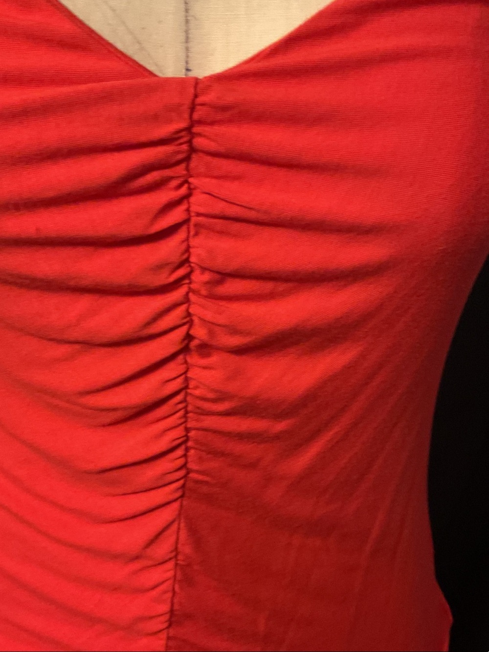 Women's Red Ruched Tank Top - Picture 6 of 6